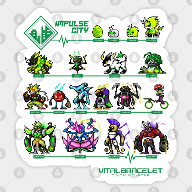 digimon vital bracelet impulse city Sticker by DeeMON